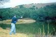 Trout fishing at the dam - Guest Farm Accommodation in Central Drakensberg