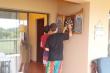 Playing darts on the patio - Self Catering Seaside Apartment Accommodation in Shelly Beach