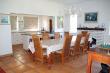 Dining room table seats 8 easily