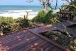 Wooden deck area on the dune overlooking the beach