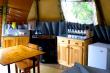 Inside Tipi - tented accommodation in Addo area