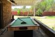 Pool table on the porch